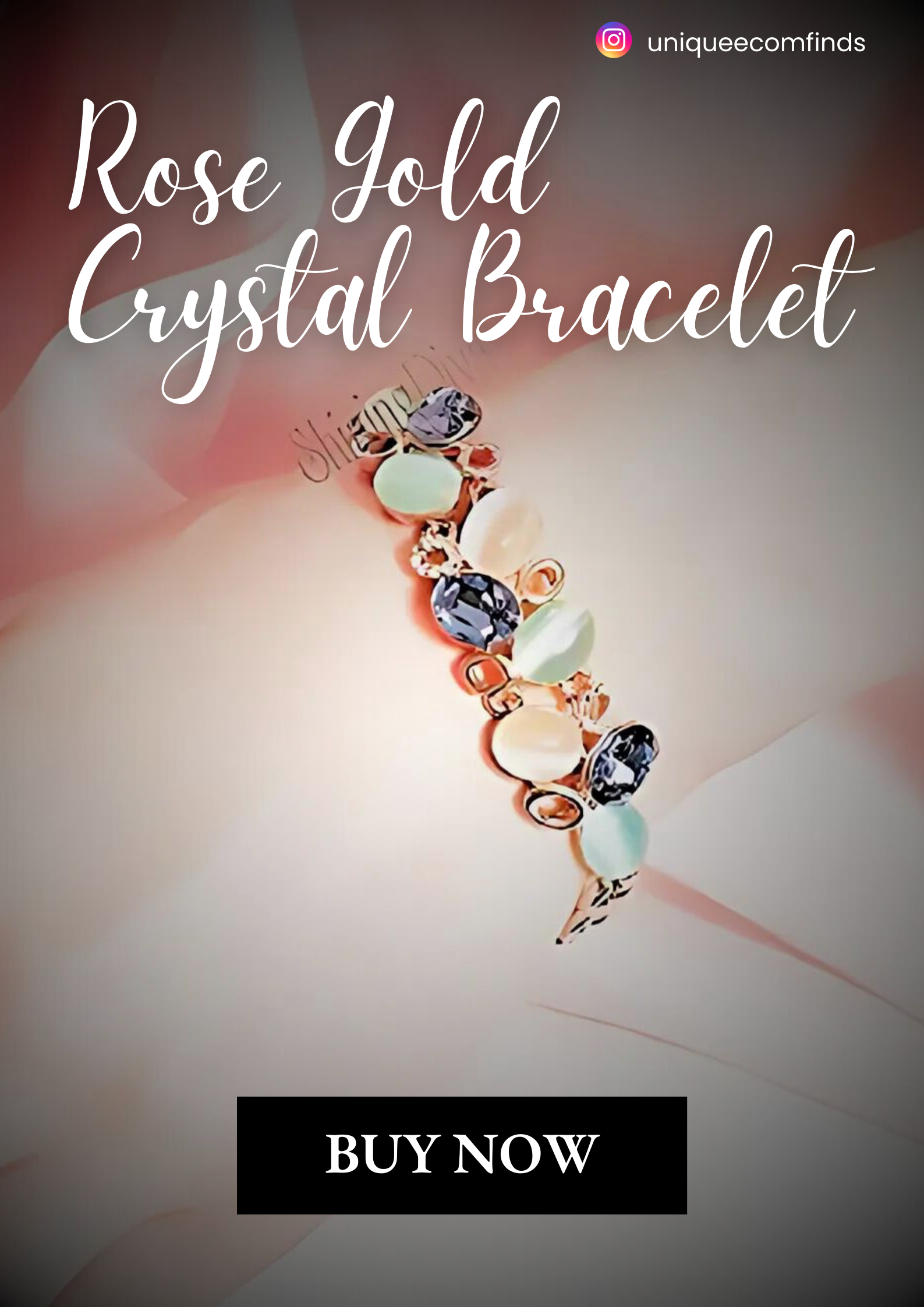 Rose Gold Austrian Crystal Bracelet For Women And Girls