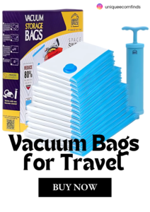 Vacuum Bags for Travel with Hand Pump , Reusable Space Saver Compression Bags for Packing, Vaccine Sealer Bags with Ziplock