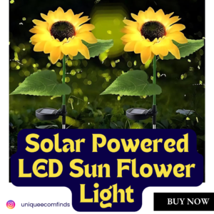 Solar Powered LED Sun Flower Light For Garden, Balcony, Terrace