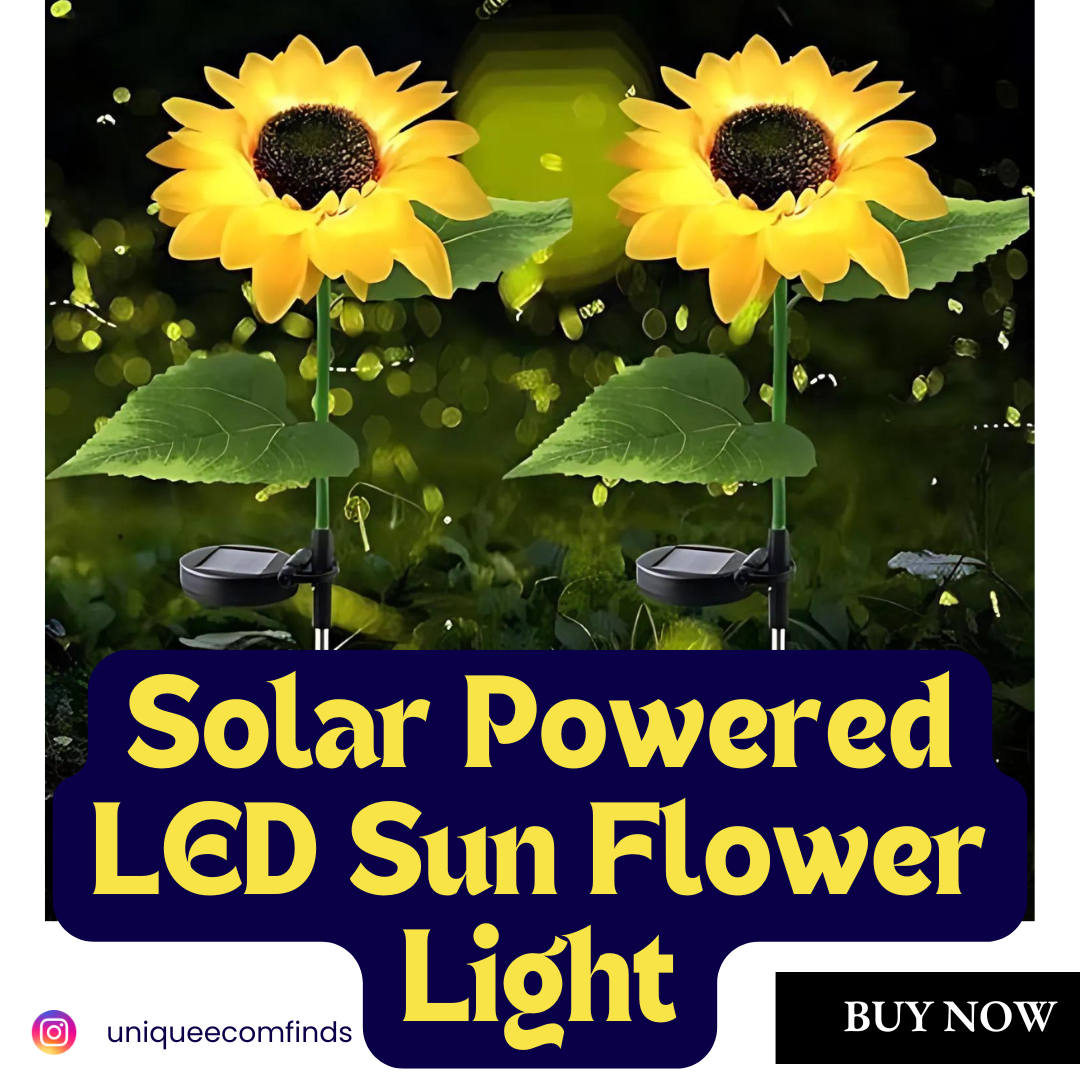 Solar Powered LED Sun Flower Light For Garden, Balcony, Terrace