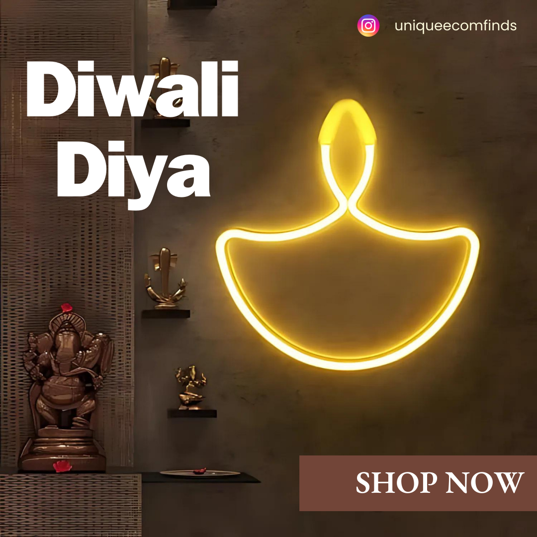 Diwali Diya Neon Sign Strip light
