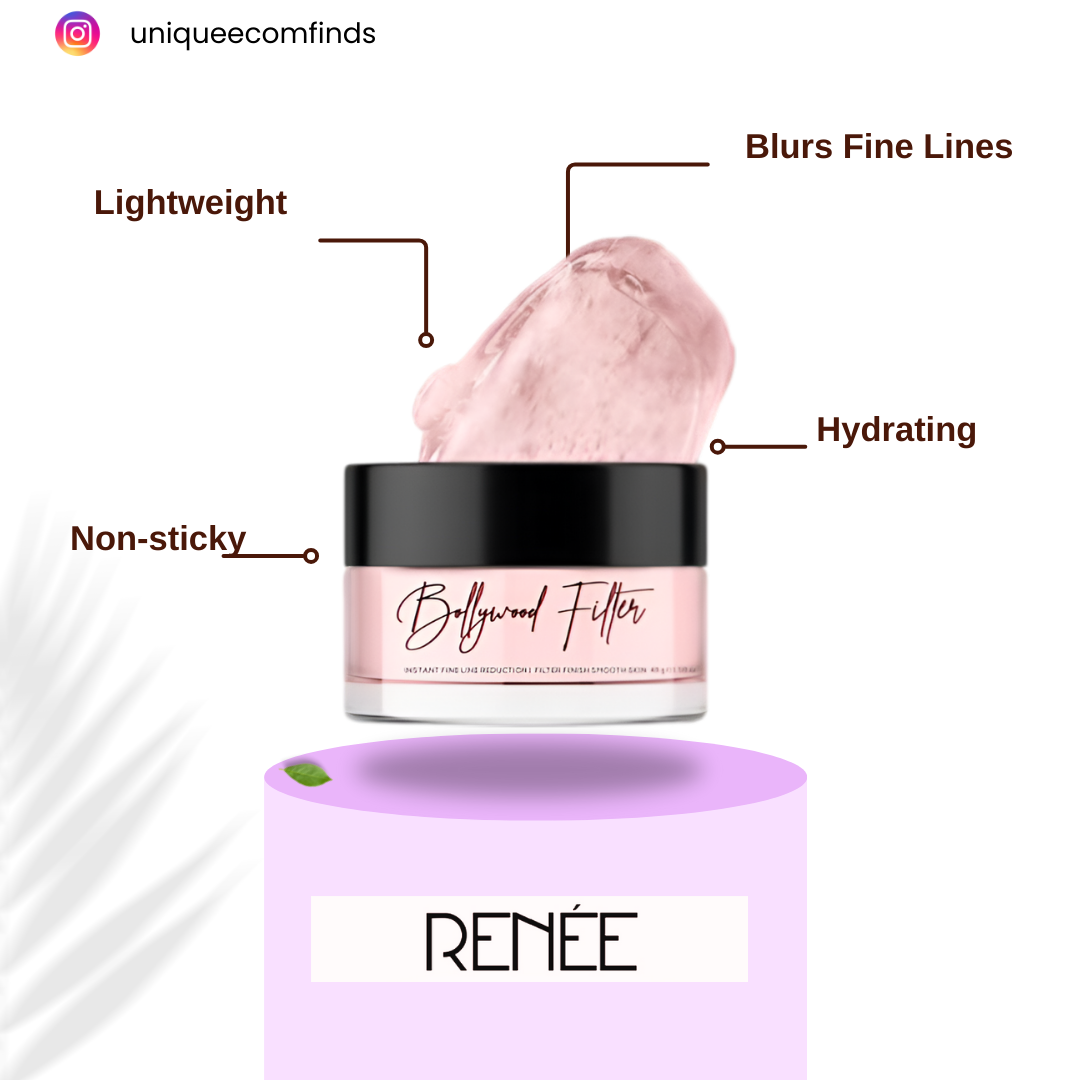 RENEE Bollywood Filter Face Primer for a Flawless & Smooth Skin Blurs Fine Lines, Wrinkles & Pores Instantly, Hydrating, Lightweight & Non-sticky