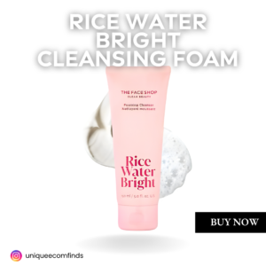 Rice Water Bright Cleansing foam, Korean Skin Care Products For all skin types