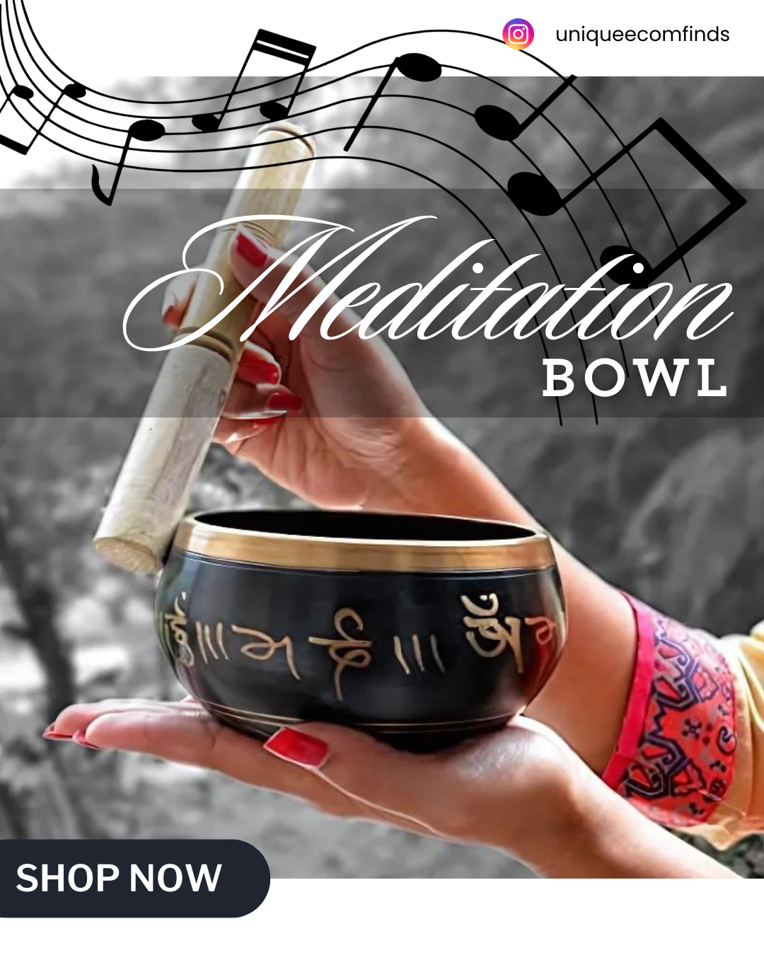 Singing Bowl | Tibetan Buddhist Prayer Instrument With Wooden Stick | Meditation Bowl