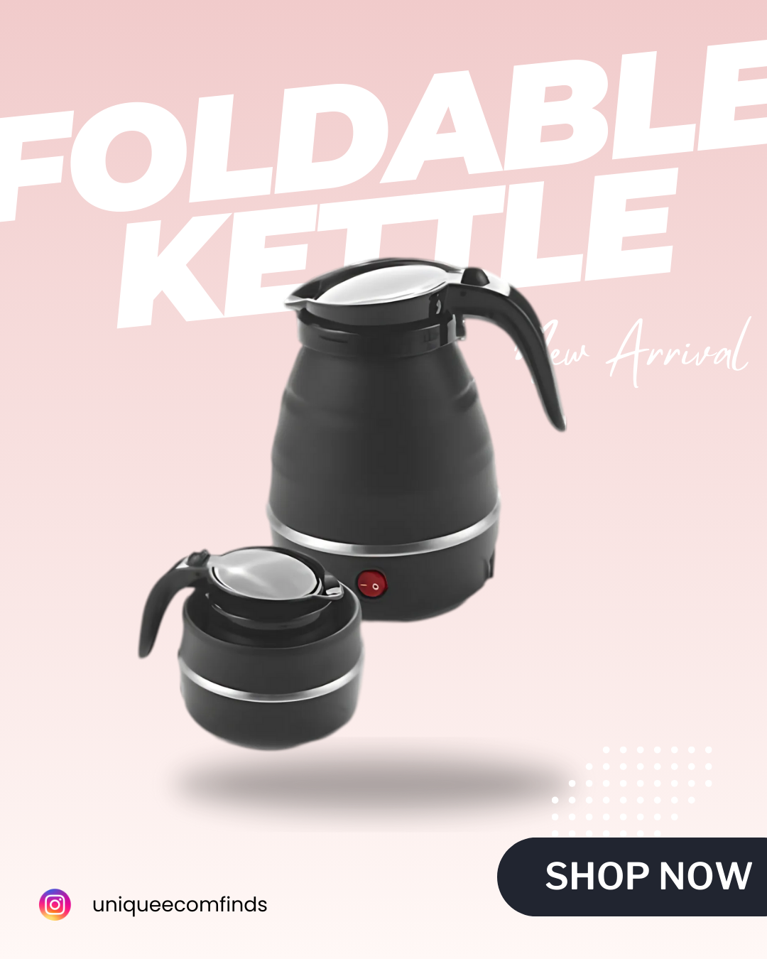 Portable kettle for Travel, Foldable Kettle for Hot water/Tea kettle For instant Tea & Coffee Maker | kettle for office desk