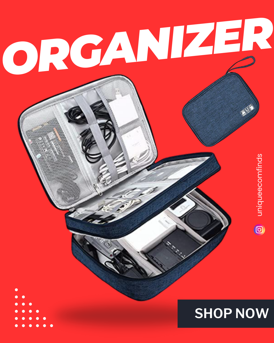 Electronics Accessories Organizer Bag, Universal Carry Travel Gadget Bag for Cables